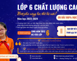 Tuyển sinh lớp 6 chất lượng cao năm học 2023-2024