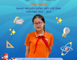 Kết quả sân chơi Trạng Nguyên Tiếng Việt cấp Tỉnh, năm học 2022 - 2023