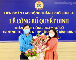 Thành lập công đoàn cơ sở Trường TH, THCS & THPT quốc tế Bình Minh